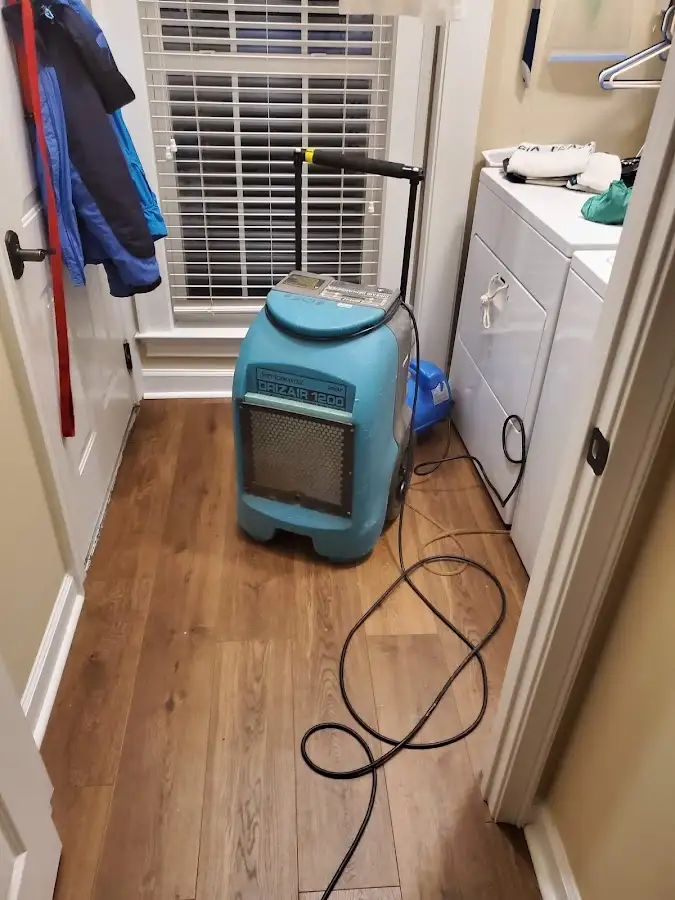 Commercial dehumidifier deployed for Flood Damage Cleanup in Williams
